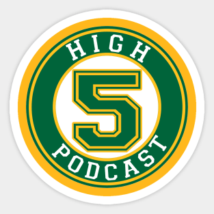 High 5 Green Logo Sticker